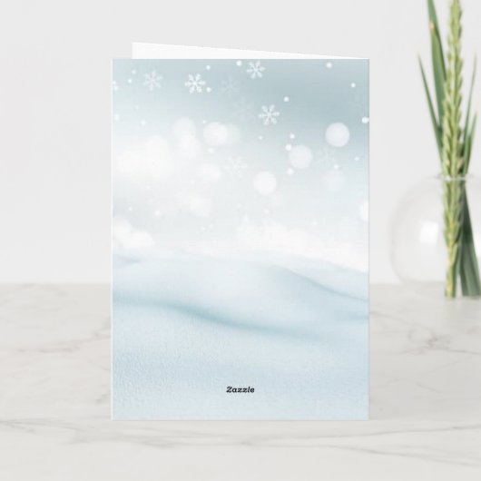 Schattige Hippopotamus Santa Hat Sneeuwwitje Kerst Feestdagen Kaart (Achterkant)