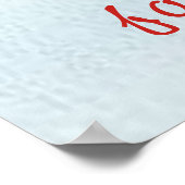 Schattige Hippopotamus Santa Hat Sneeuwwitje Kerst Poster (Hoek)