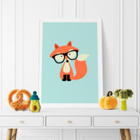 Schattige hipster rode vos