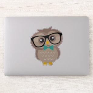 Schattige Hipster Uil Sticker