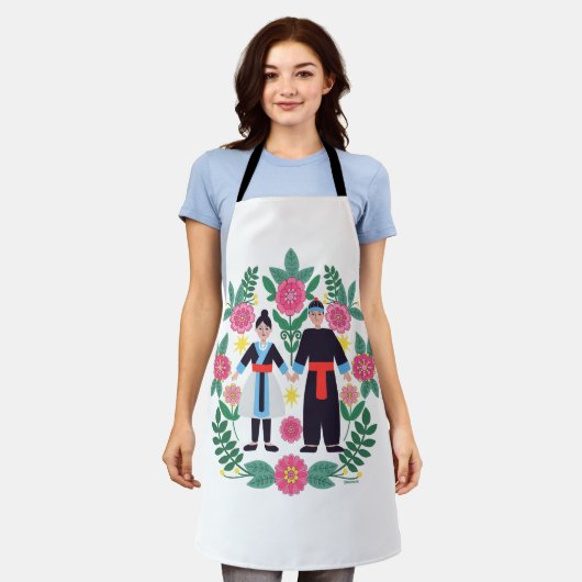 Schattige Hmong-koppel Schort (Gedragen)