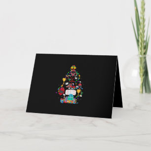 Schattige Hockey Kerst Ornament Boom Grappig Cadea Kaart