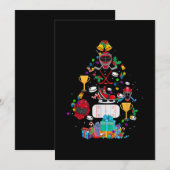 Schattige hockey kerstboom ornament grappig cadeau feestdagenkaart (Voorkant / Achterkant)