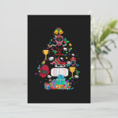 Schattige hockey kerstboom ornament grappig cadeau feestdagenkaart (Staand voorkant)