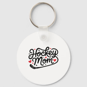 Schattige Hockey Moeder Hockey Speler Moeder Sleutelhanger