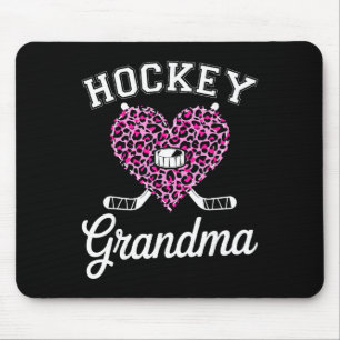 Schattige Hockey Oma Hart Luipaard Muismat