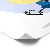 schattige hockeykind cartoon poster (Hoek)