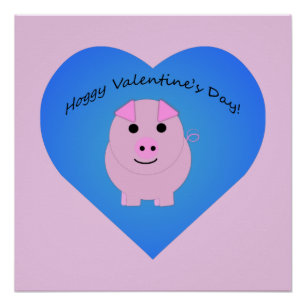 Schattige Hoggy Valentijnsdag Perfect Poster