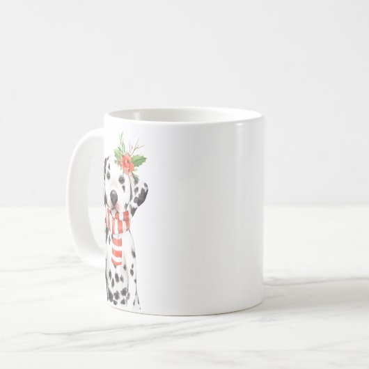 Schattige Holiday Dalmatian Fancy Mok van het Manu (Voorkant links)