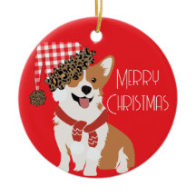 Schattige Holiday Puppy met Kerstman Hoed