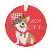 Schattige Holiday Puppy met Kerstman Hoed