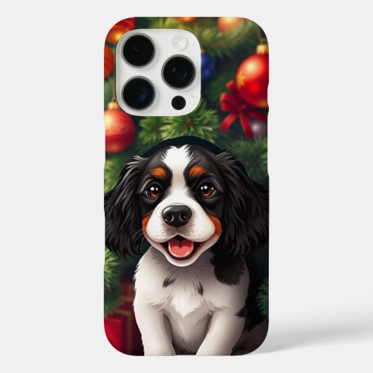 ❄️🐶 Schattige Holiday Puppy met Kerstspirit Case-Mate iPhone Case (Achterkant)
