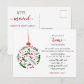 Schattige Holly Ornament Weve verhuisde vakantie v Briefkaart (Voorkant / Achterkant)