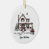 Schattige Home Kerst Keramisch Ornament (Rechts)