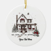 Schattige Home Kerst Keramisch Ornament (Voorkant)