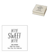Schattige Home Sweet Home Retouradres Rubberstempel (Gestempeld)