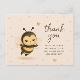 Schattige Hommel Baby Shower Bedankt Briefkaart