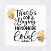 Schattige hommel bedankt voor het kopen van handge labels (Design 2)