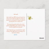 Schattige hommel bedankt waardering briefkaart (Achterkant)