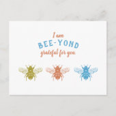 Schattige hommel bedankt waardering briefkaart (Voorkant)