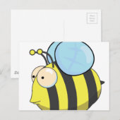 Schattige hommel briefkaart (Voorkant / Achterkant)