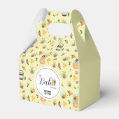 Schattige hommel honing potje patroon geel dank je bedankdoosjes (Achterkant)