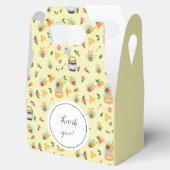 Schattige hommel honing potje patroon geel dank je bedankdoosjes (Geopend)