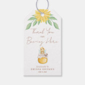 Schattige hommelgeel dank u genderneutraal cadeaulabel (Voorkant)