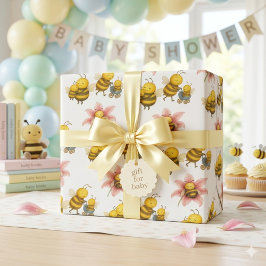Schattige Hommelmama & Babybij  Cadeaupapier
