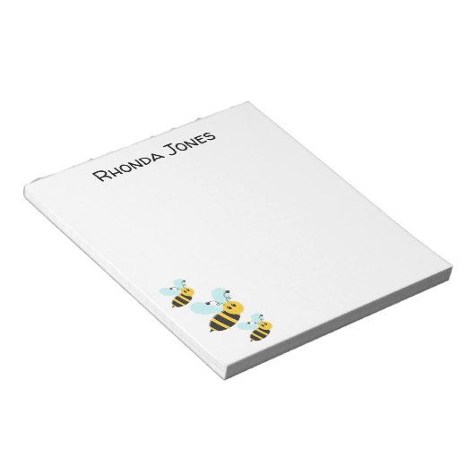 Schattige hommels notitieblok (Schuin)