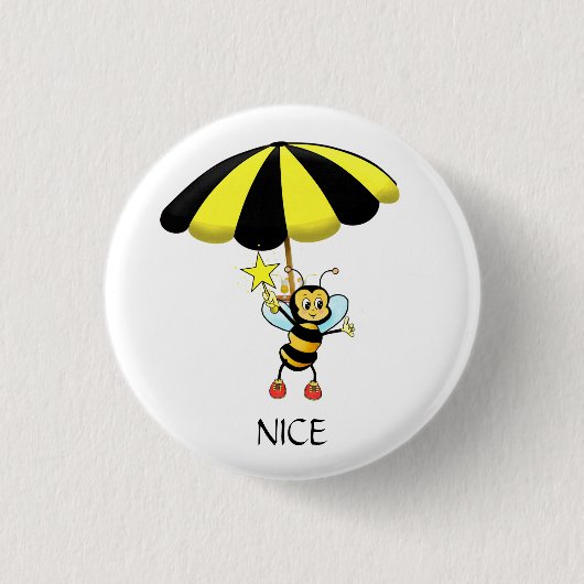 Schattige Hommels Ronde Button 3,2 Cm (Voorkant)