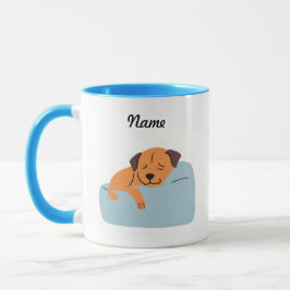 Schattige Hond Aanpasbare-Naam Mok