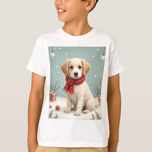 schattige hond Boy's T-shirt (Voorkant)