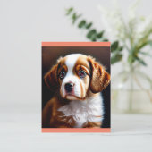 schattige hond briefkaart (Staand voorkant)