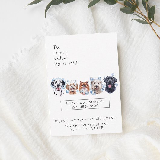 Schattige hond Cocker Spaniel Pet Grooming Cadeauk Notitiekaartje