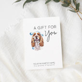 Schattige hond Cocker Spaniel Pet Grooming Cadeauk Notitiekaartje