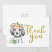 schattige hond Dank je wel Bedankkaart (Voorkant / Achterkant)