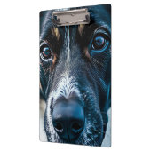 Schattige Hond Die Rondkijkt Klembord (Links)