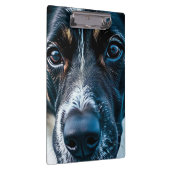 Schattige Hond Die Rondkijkt Klembord (Rechts)