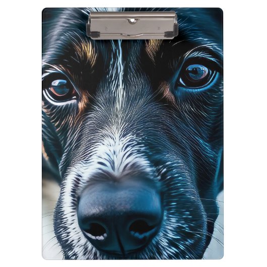 Schattige Hond Die Rondkijkt Klembord (Voorkant)