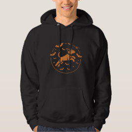 schattige hond die vliegt met vleermuizen Hallowee Hoodie