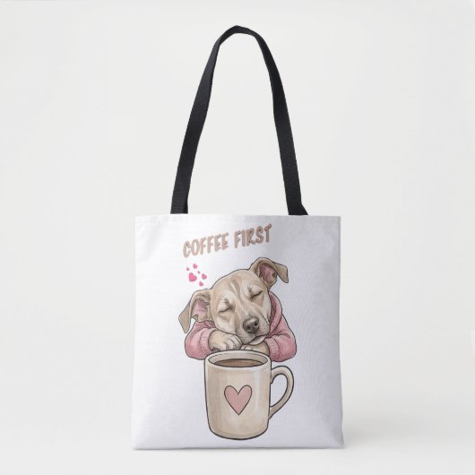 Schattige hond die vredig slaapt tote bag (Voorkant)