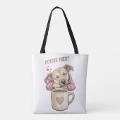 Schattige hond die vredig slaapt tote bag (Achterkant)