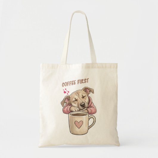 Schattige hond die vredig slaapt tote bag (Voorkant)