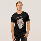 Schattige hond die vredig slaapt  Tri-Blend shirt (Voorkant volledig)
