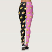 schattige hond dief hartje houdt van corgi hot roz leggings (Achterkant)