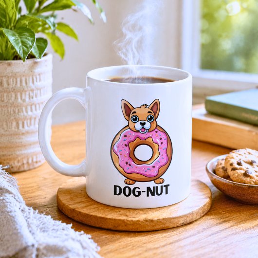 Schattige Hond-Donut Koffiemok