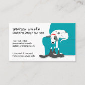 Schattige Hond en Kat Huisdier Zitten | Dierenverz Visitekaartje (Voorkant)