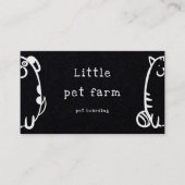 schattige hond en kattendoedeldier visitekaartje (Voorkant)