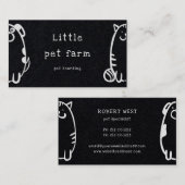 schattige hond en kattendoedeldier visitekaartje (Voorkant / Achterkant)